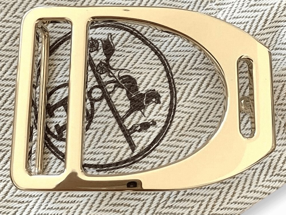 Hermes Permabrass ETRIER Buckle H 32mm, New in Pochette and White Box! - poupishop