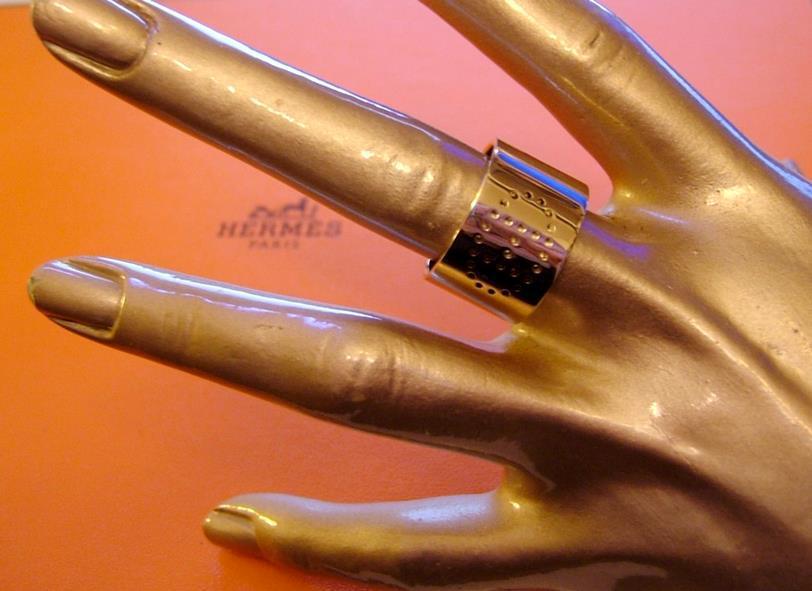 Hermes Permabrass Evelyne Scarf Ring with Tiny Flaw! - poupishop