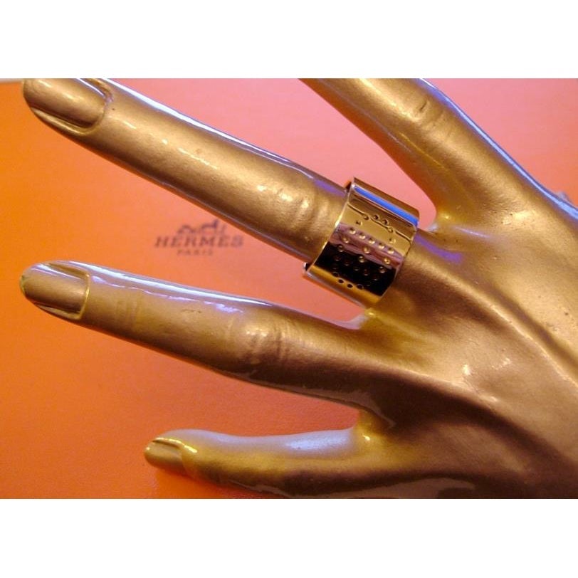 Hermes Permabrass Evelyne Scarf Ring with Tiny Flaw! - poupishop