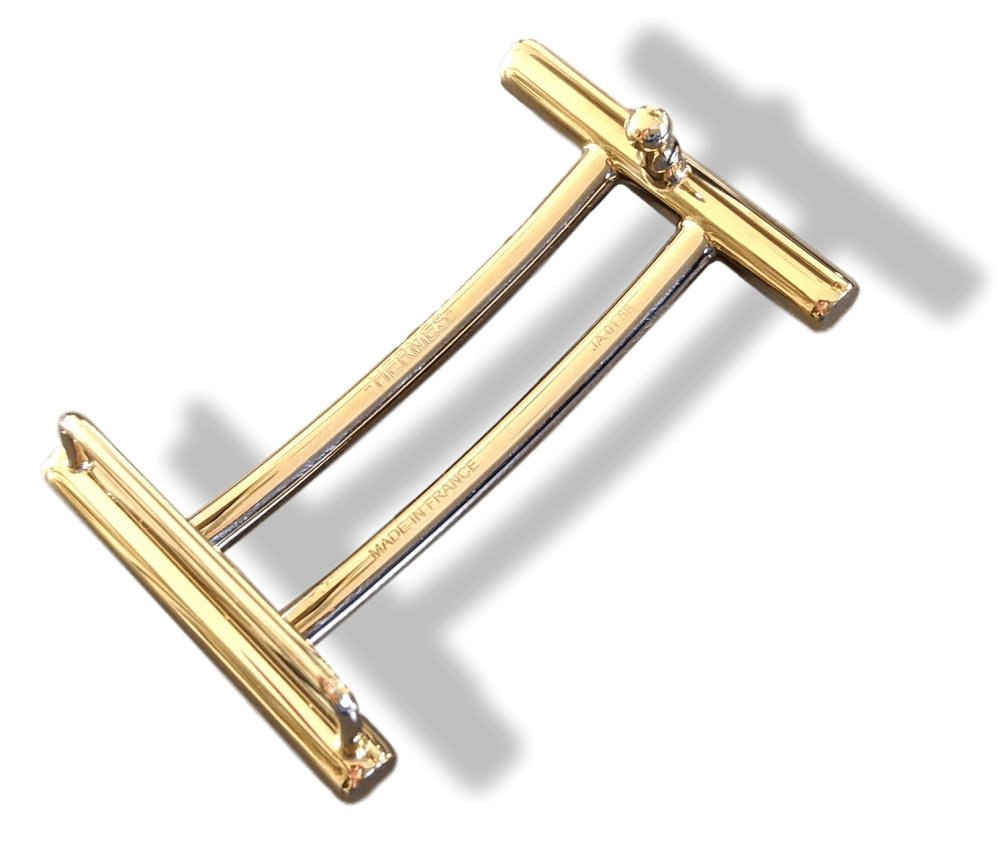 Hermes Permabrass H RIDER Buckle H 32 MM, Orange Pochette! - poupishop