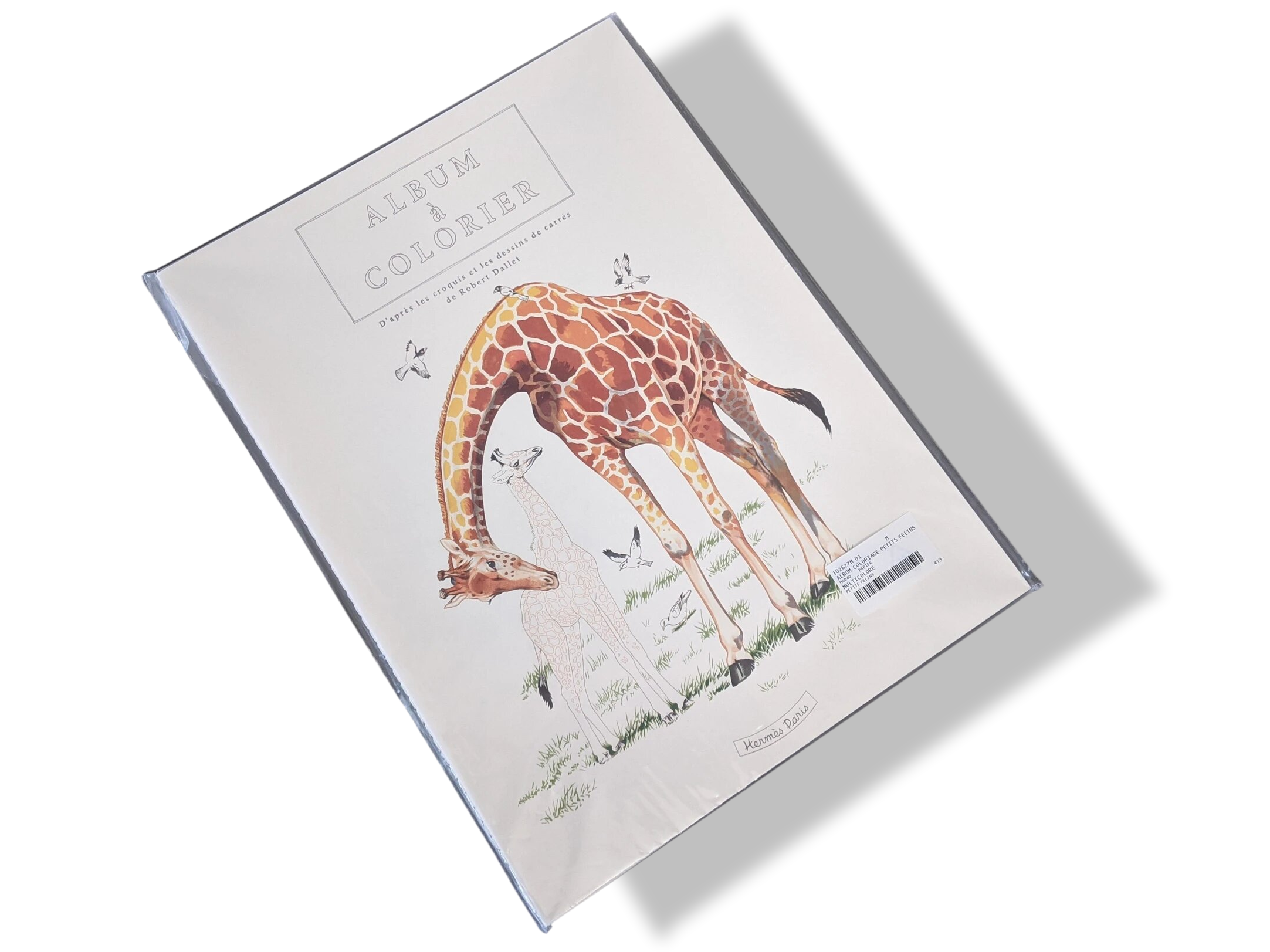 Hermes Papier PETITS FELINS from Robert Dallet Coloring Book, Sealed and New!