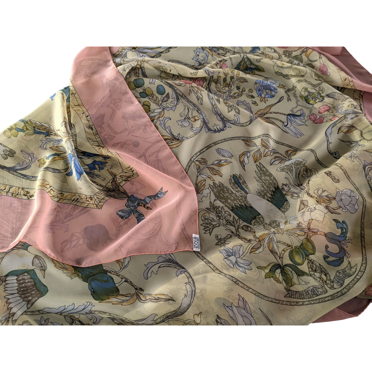 Hermes 1998 Rose/Paille "Pierres d'Orient et d'Occident" by Zoe Pauwels Mousseline 140