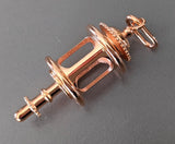 Hermes Pink Copper LANTERNE CURIOSITE Charm Pendant Amulette Breloque, New! - poupishop