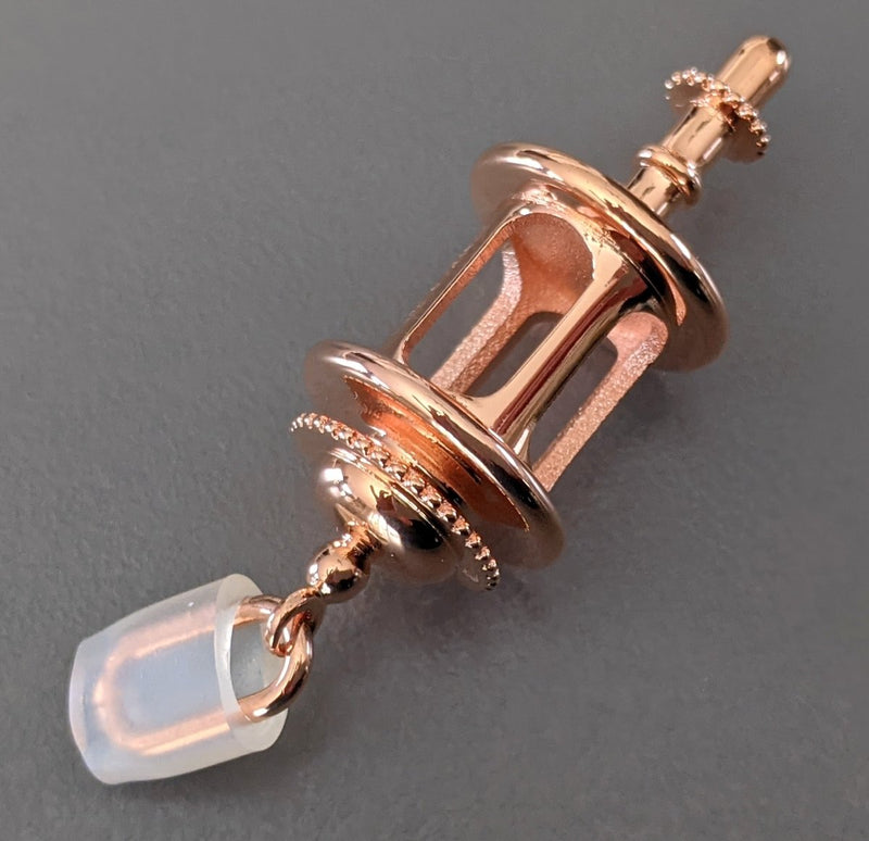 Hermes Pink Copper LANTERNE CURIOSITE Charm Pendant Amulette Breloque, New! - poupishop