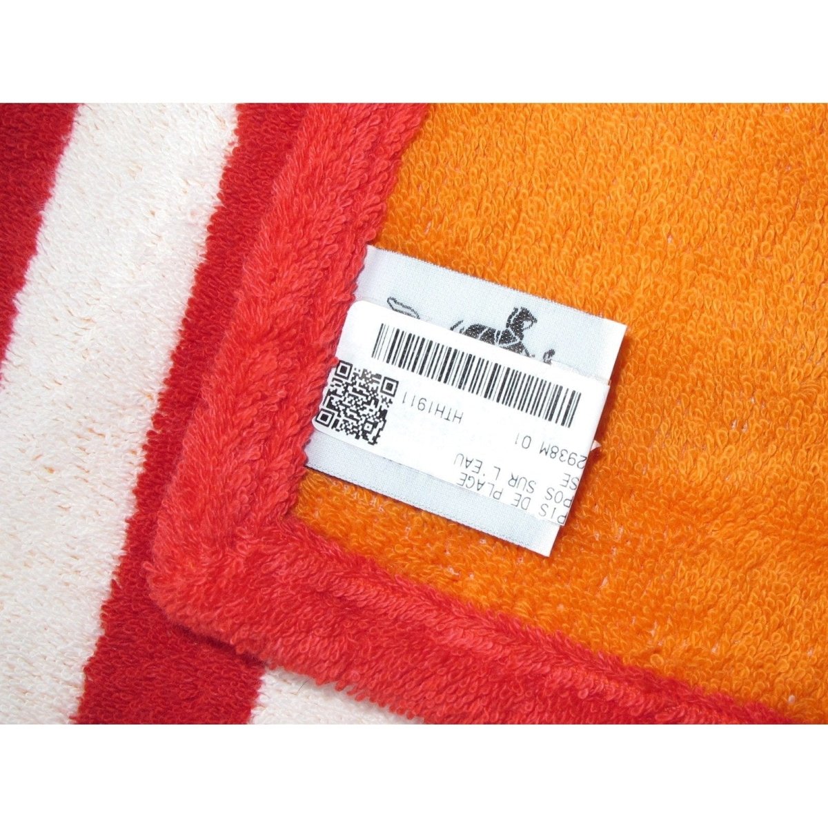 Hermes Pink Orange REPOS SUR L'EAU Boat Print Tapis de Plage Terry Beach Towel 150 x 90cm cm, NWT! - poupishop
