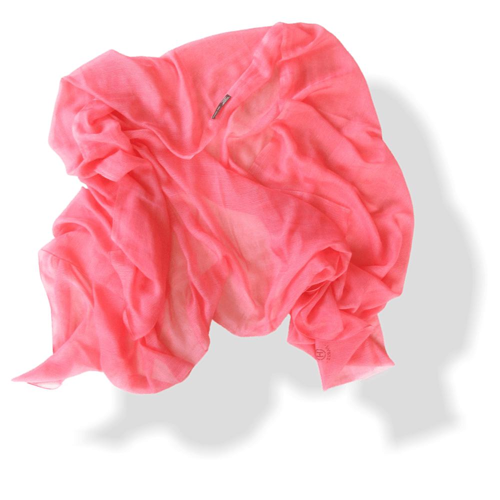 Hermes Pink Plume Allumette Handwoven in Nepal 75% Cashmere Stole GM, NIB! - poupishop