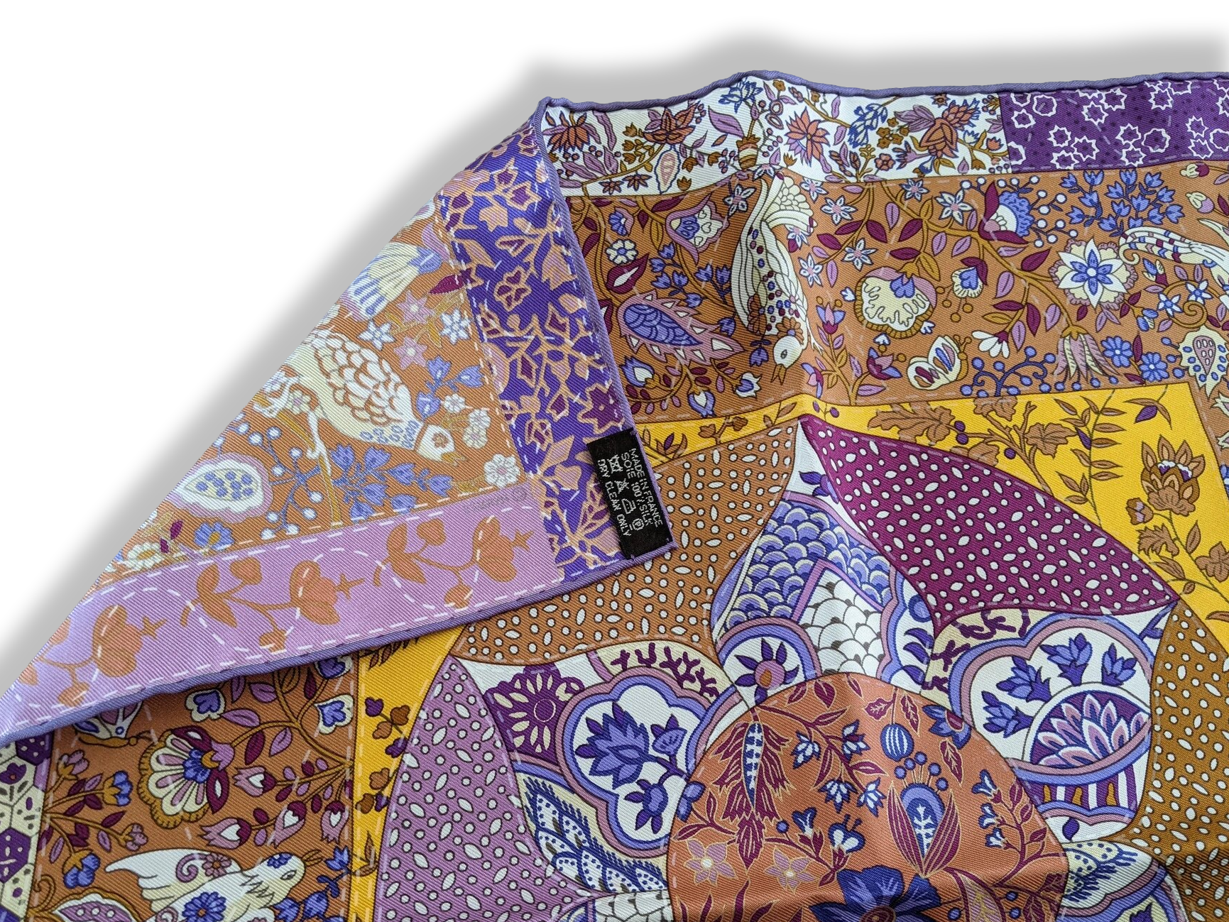 Hermes 2013 Multi PIQUE FLEURI by Christine Henry Gavroche Twll Silk 45 cm, New!