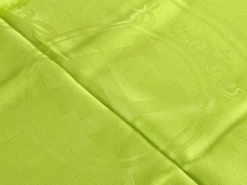 Hermes Pistachio Green ETOLE NEW LIBRIS CONFESSIONS D'EX-LIBRIS Muffler Fringed 85% Cashmere/15% Silk 75 x 210 cm, BNWT! - poupishop