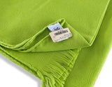 Hermes Pistachio Green ETOLE NEW LIBRIS CONFESSIONS D'EX-LIBRIS Muffler Fringed 85% Cashmere/15% Silk 75 x 210 cm, BNWT! - poupishop