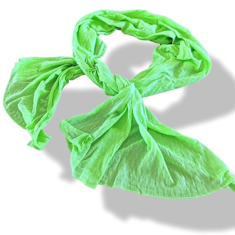 Hermes Pistachio Green Large Long Etole 100% Maille of Cotton 80 x 240cm, BNEW! - poupishop