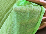 Hermes Pistachio Green Large Long Etole 100% Maille of Cotton 80 x 240cm, BNEW! - poupishop