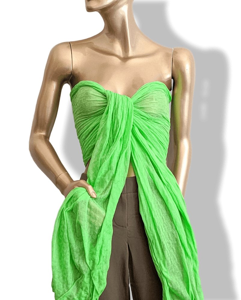 Hermes Pistachio Green Large Long Etole 100% Maille of Cotton 80 x 240cm, BNEW! - poupishop