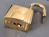 Hermes Plated Gold CADENAS Key Lock 2 KEYS Nr 163 for Birkin Kelly, New and Perfect in Pochette! - poupishop