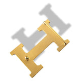 Hermes Plated Gold Calandre STRIEE Buckle H 32 mm, New! - poupishop