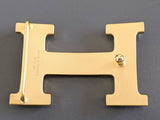 Hermes Plated Gold Guillochee Buckle H 32mm, New in Pochette and White Box! - poupishop