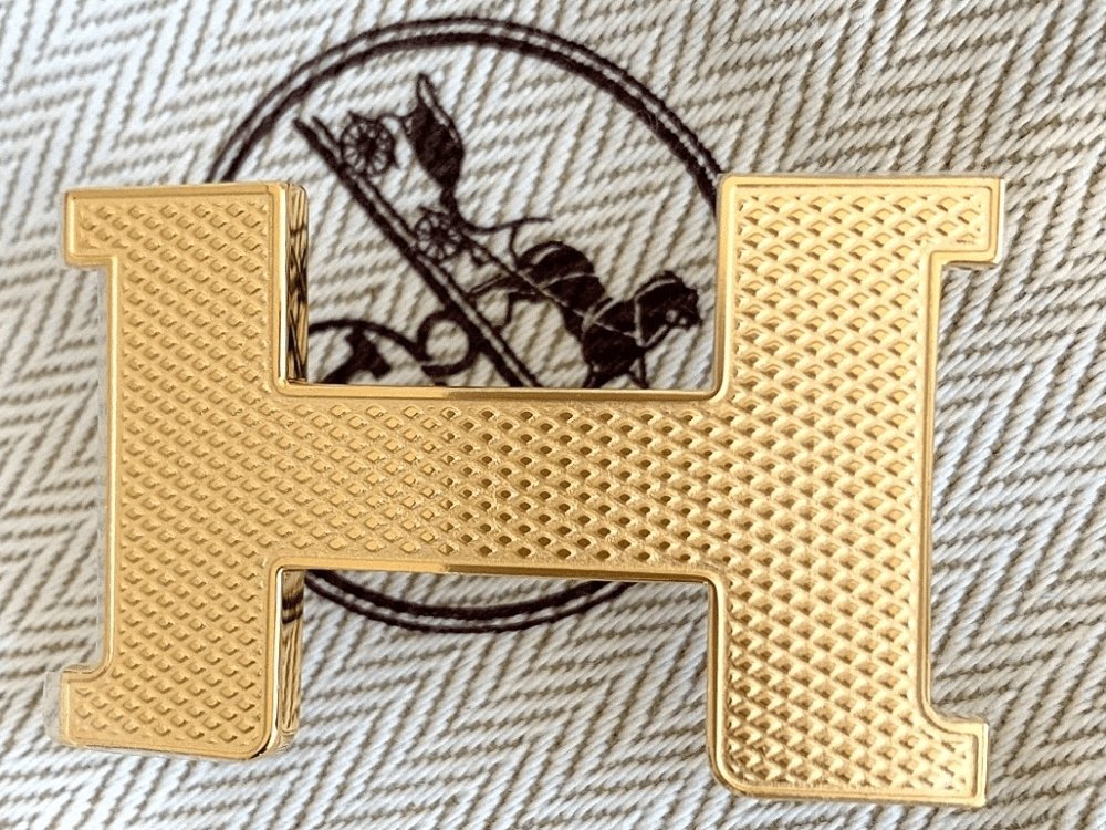 Hermes Plated Gold MINI CONSTANCE GUILLOCHEE Buckle 24 mm, New with Pochette and White Box!! - poupishop