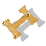 Hermes Plated Gold TINY BELT BUCKLE H 18 mm, Rare! - poupishop