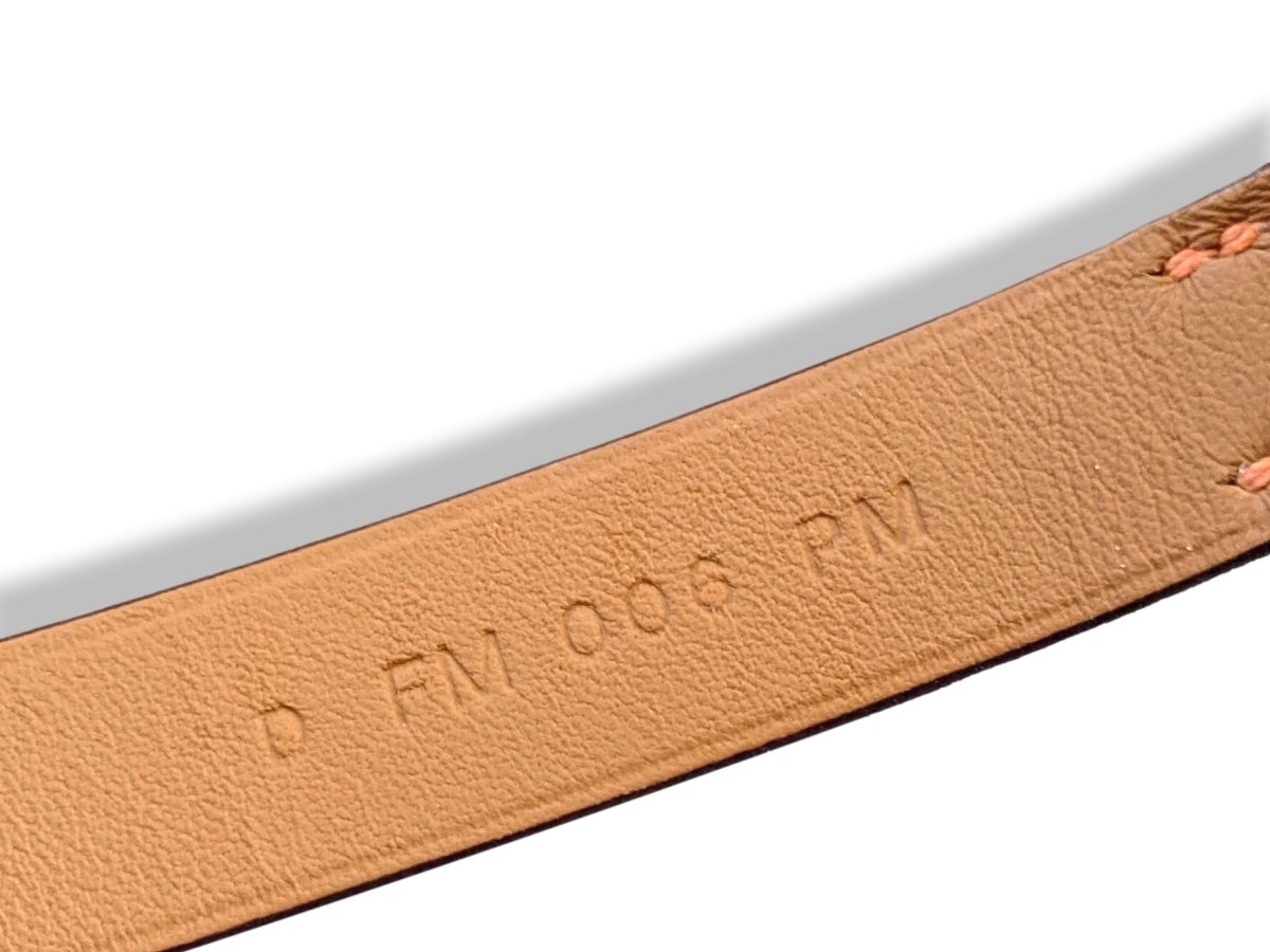 Hermes Plated Gold/Orange Calfskin CALECHE DOUBLE TOUR Bracelet Sz T3, BNIB! - poupishop