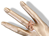 Hermes Plated Pink Gold Brass CORD'H Anneau de Foulard Scarf Ring, New! - poupishop