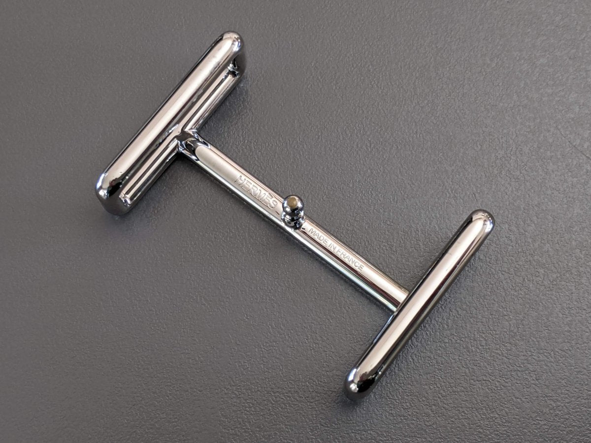 Hermes Plated Silver and Palladium IDEM Buckle H 32mm, New! - poupishop