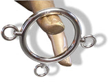 Hermes Plated silver and Palladium Lovely Scarf Ring Pendant, NIB! - poupishop