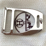 Hermes Plated Silver ETRIER Buckle H 32mm, New in Pochette and White Box! - poupishop