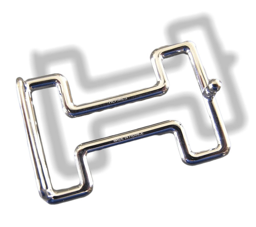 Hermes Plated Silver & Palladium TONIGTH Buckle H 32mm, New! - poupishop