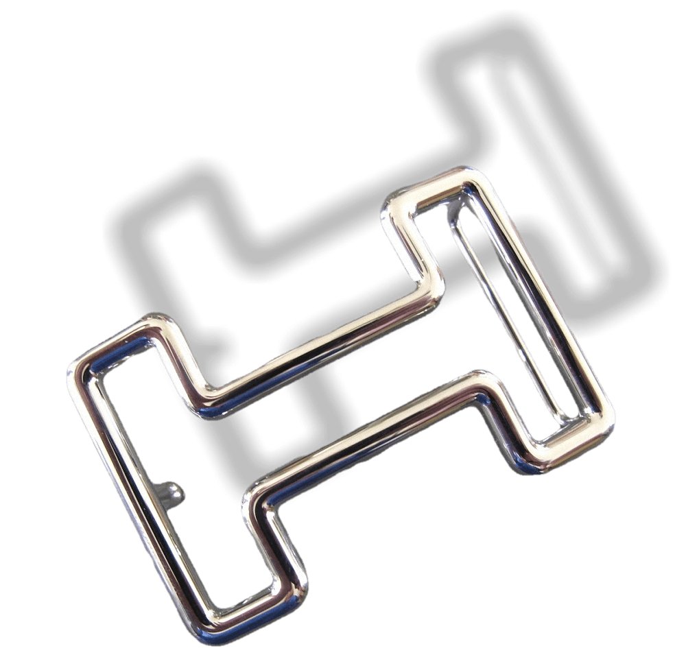 Hermes Plated Silver & Palladium TONIGTH Buckle H 32mm, New! - poupishop