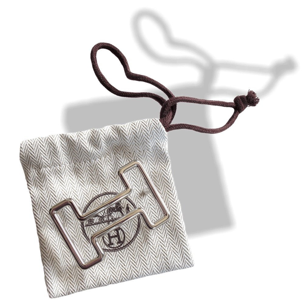 Hermes Plated Silver & Palladium TONIGTH Buckle H 32mm, New! - poupishop