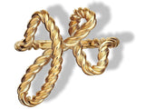 Hermes Plated Yellow Gold Brass CORD'H Anneau de Foulard Scarf Ring, New! - poupishop