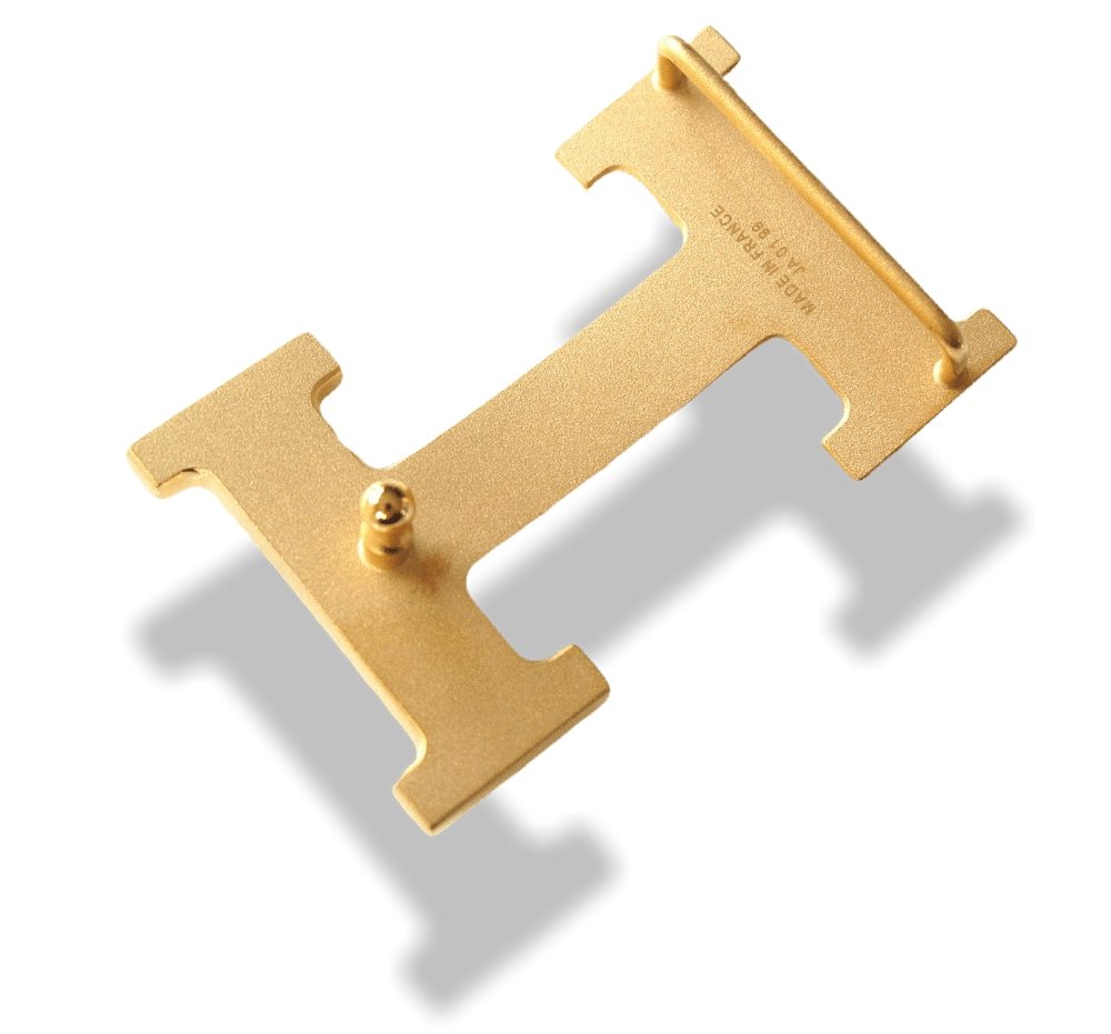 Hermes Plated Yellow Shiny Gold Buckle H 32mm, New! - poupishop