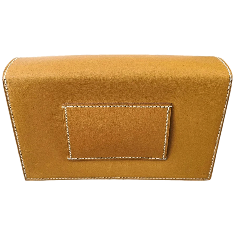 Hermes 2001 Natural Cow Leather Pochette Small Bag