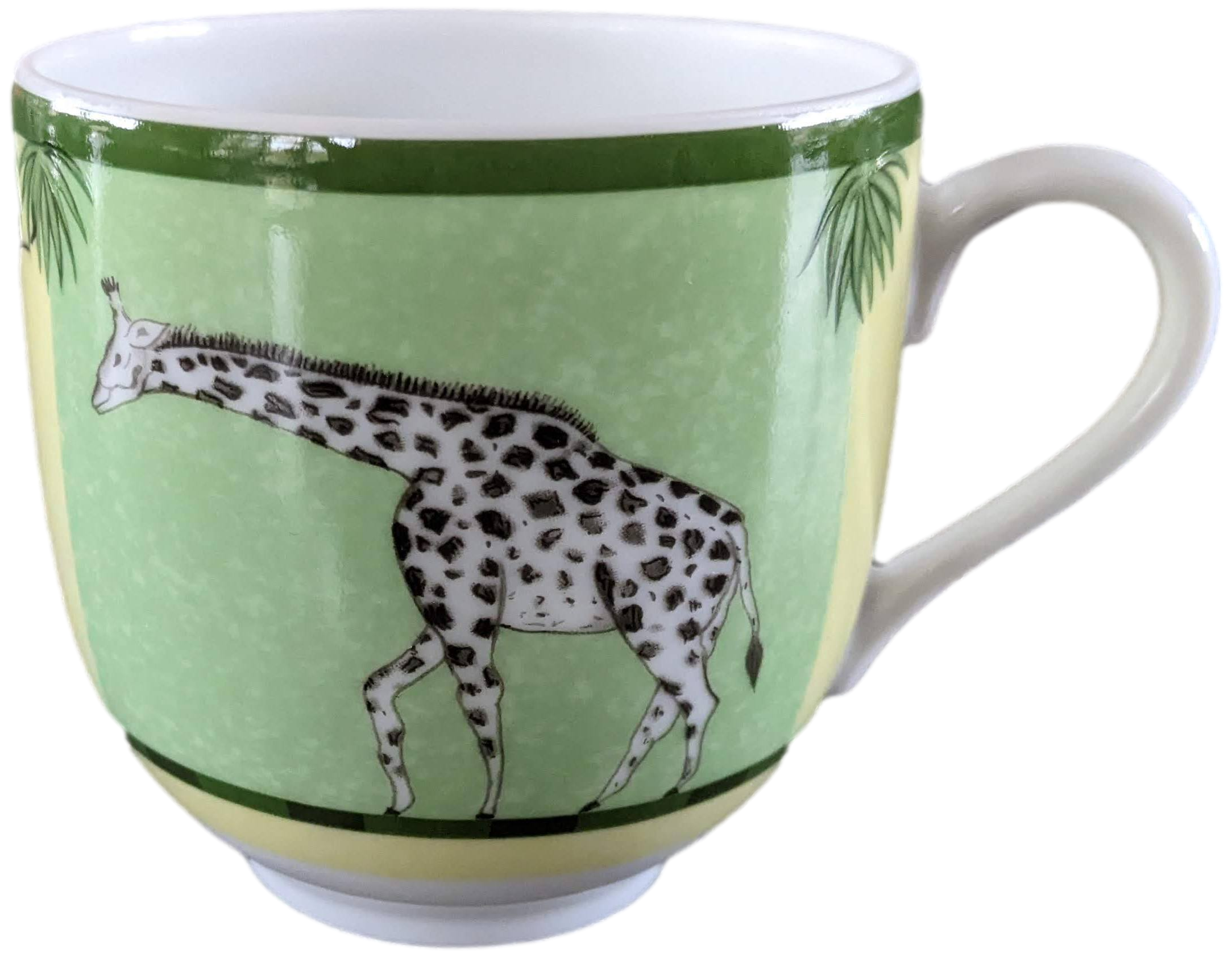 Produits Hermes Green Porcelain of Limoges "Africa" Coffee Cup 10 cl / 3.5 fl. oz