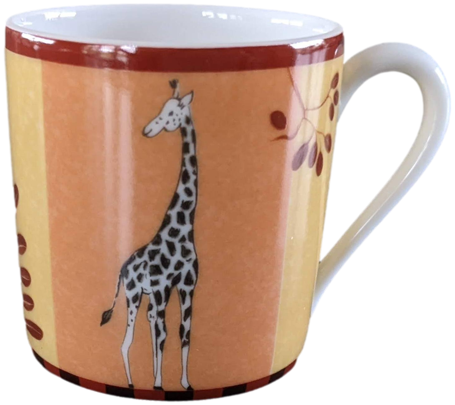 Hermes Orange Porcelain of Limoges "Africa" Small Expresso Moka Cup 6 cl / 2.1 fl. oz