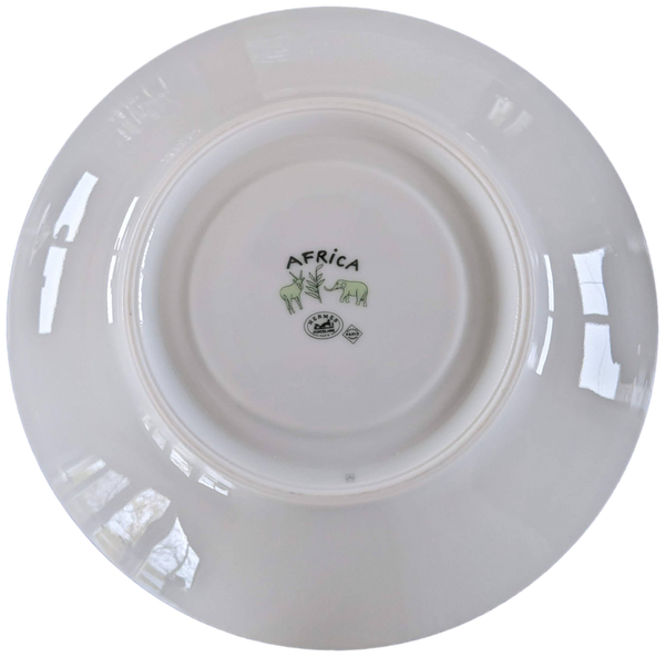 Hermes Green Porcelain of Limoges "Africa" Small Deep Dish Ø 18,5 cm