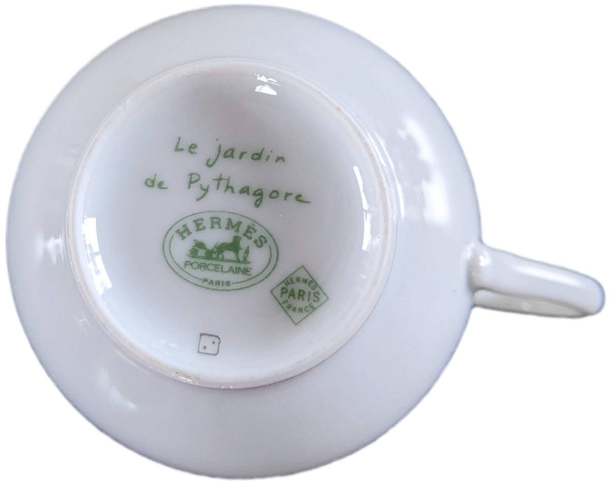 Hermes Porcelain of Limoges "les Jardins de Pythagore" Coffee Cup 10 cl / 3.5 fl. oz