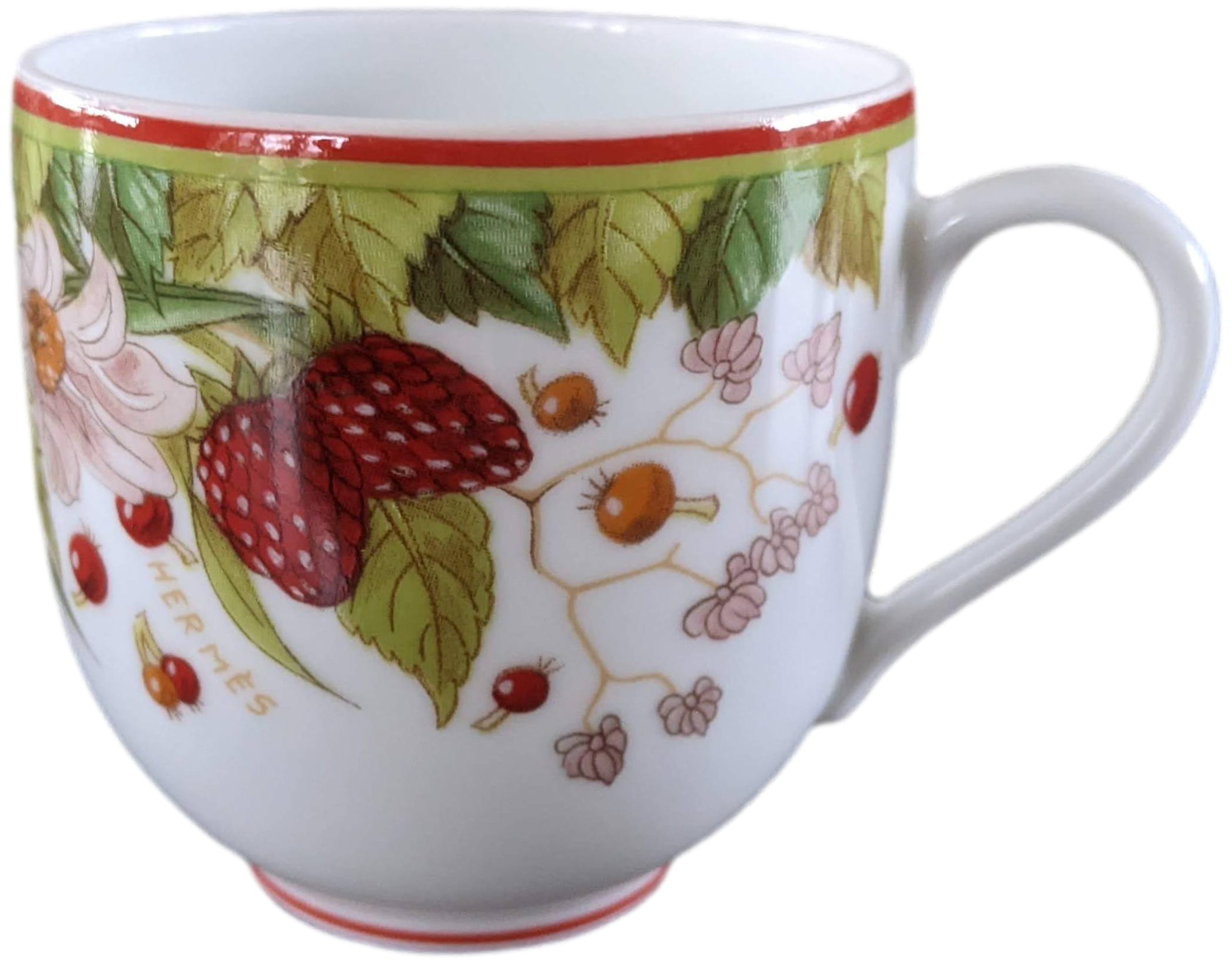 Hermes Porcelain of Limoges "les Jardins de Pythagore" Coffee Cup 10 cl / 3.5 fl. oz