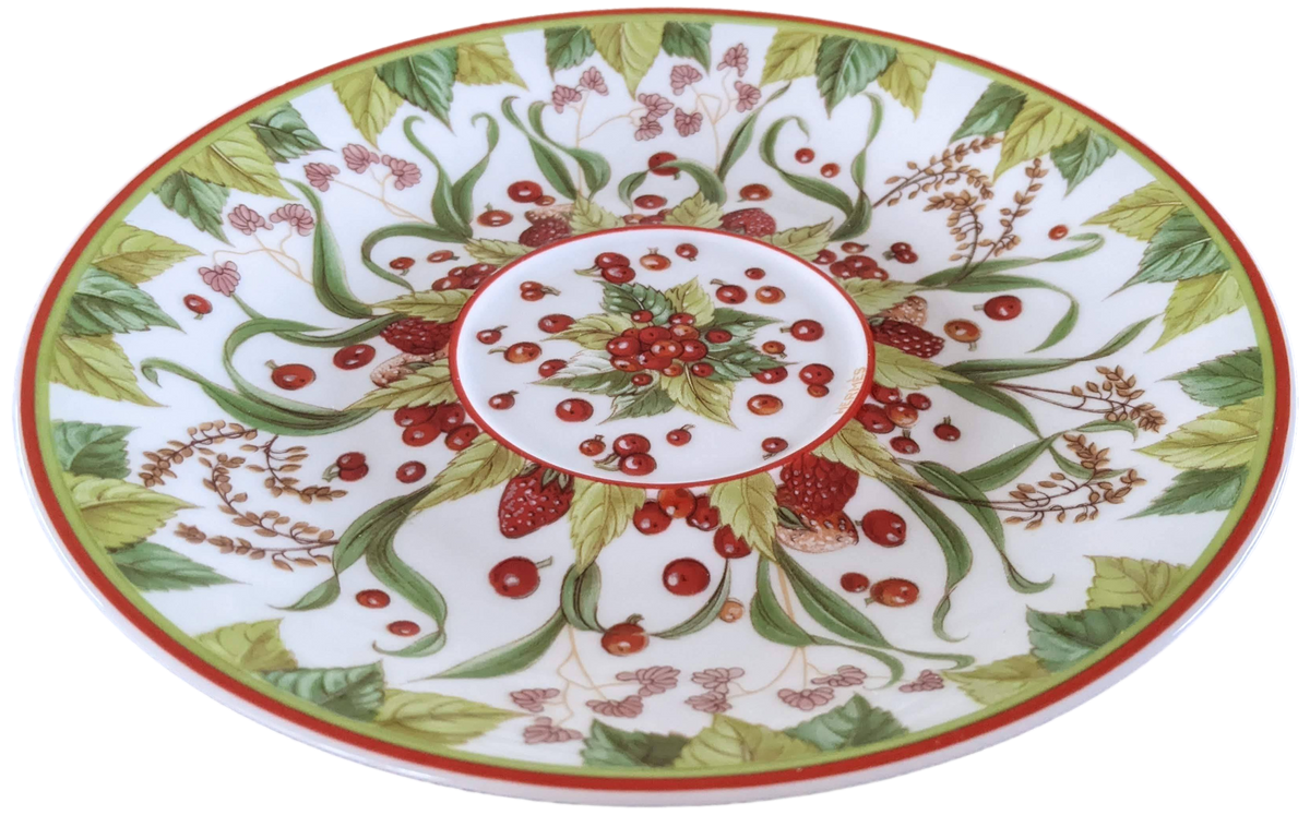 Produits Hermes Porcelain of Limoges "Les Jardins de Pythagore" Small Deep Dish Ø 18,5 cm