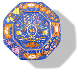Hermes Porcelain of Limoges Blue Marqueterie de Pierres d'Orient et d'Occident Set of 2 Plates - poupishop