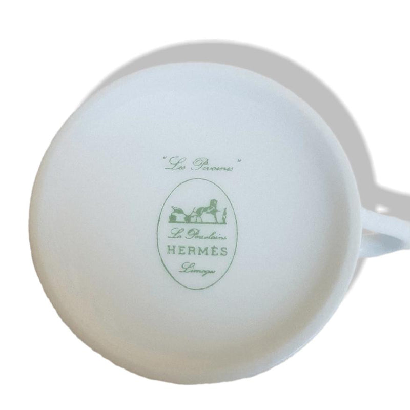 Hermes Porcelain of Limoges Les Pivoines Cup, Unused! - poupishop
