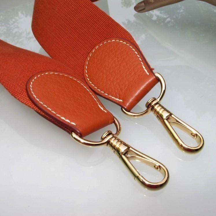 Hermes Potiron Canvas Shoulder Strap for Kelly Bag - poupishop