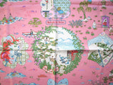 Hermes pour L'Exposition Emile Galle Vic-Sur-Seille 2009 Pink Ballade de Heian by Natsuno Hidaka Twill 90cm, RARE! - poupishop