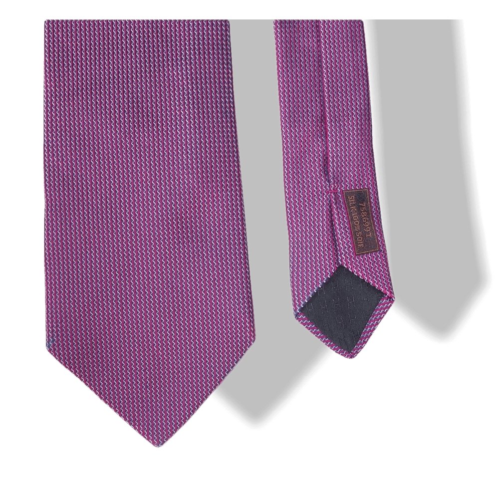 Hermes Purple Metallic effect Thick Silk Tie, New! - poupishop