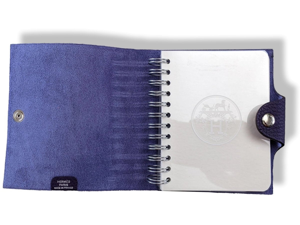 Hermes Purple Togo Calfskin CAHIER ULYSSE PM + Refill Plain NoteBook, NIB! - poupishop