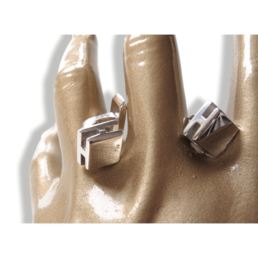Hermes Rare AG 925 Sterling Silver Cuffflinks, New! - poupishop