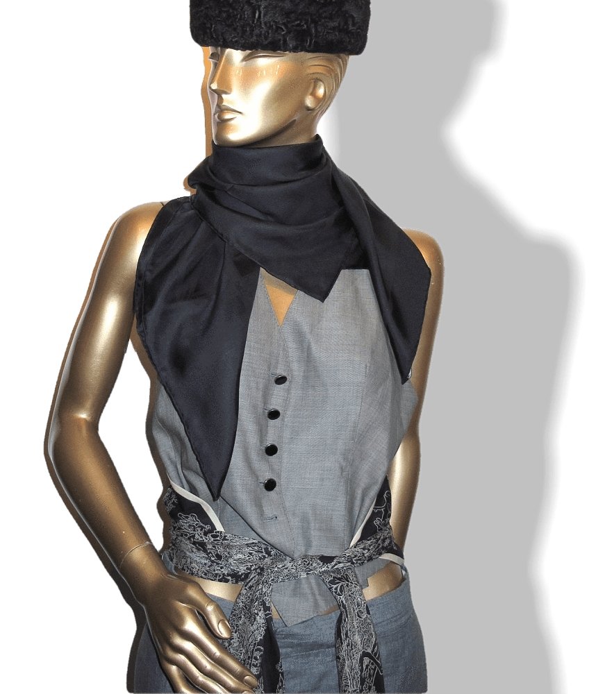 Hermes Rare issue So Black Bolduc Twill 90cm, NIB! - poupishop