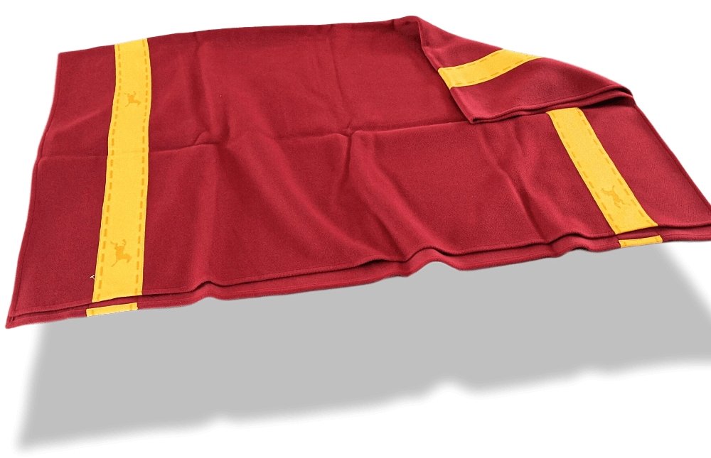 Hermes Red H/Orange 100% Wool - Laine HORSE BLANKET PLAID SELLIER 180 x 145 cm, BNIB! - poupishop