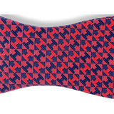 Hermes Red Navy HONG KONG Self-Tie Bow Tie Adjustable Size in Heavy Silk, NWT in Pochette! - poupishop