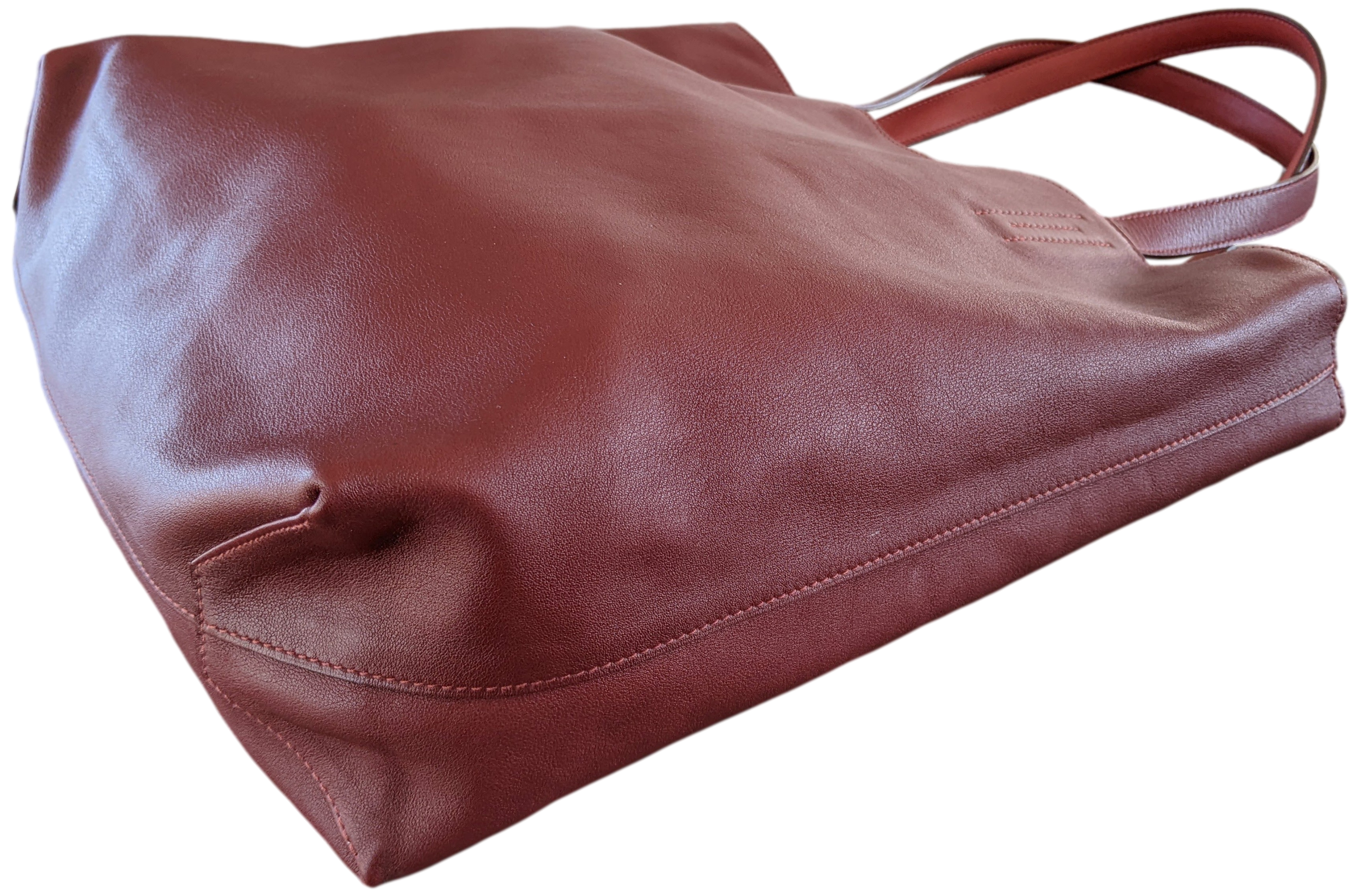 Hermes Sikkim Rouge Veau Bicolore "Sac Cabas Double Sens" Bag 36 cm