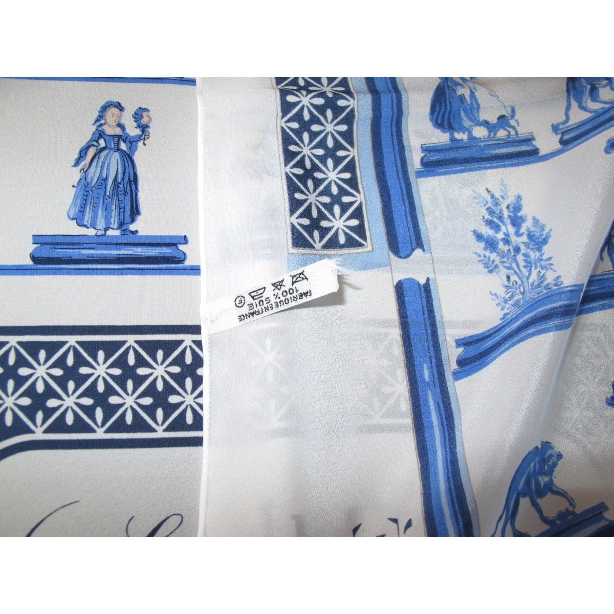 Hermes Reissue Jeu du Pair Impair Silk Georgette (crepe) with Machine-Stiched Hem Carre 80 cm, Rare! - poupishop